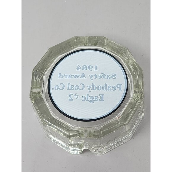 1984 Peabody Coal Co.‎ Safety Award Glass Ashtray Octagonal Eagle #2 - Picture 2 of 6
